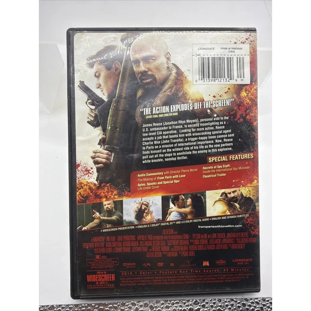 From Paris With Love (DVD, 2010, Widescreen) John Travolta, But 3 Get One Free - Picture 2 of 3